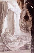 Johann Heinrich Fuseli Brunhilde Observing Gunther oil on canvas